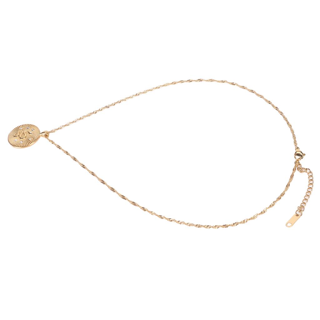 Náhrdelník pro ženy s bílým zirkonem, hadí vzor, galvanizovaný, módní dámský přívěsek