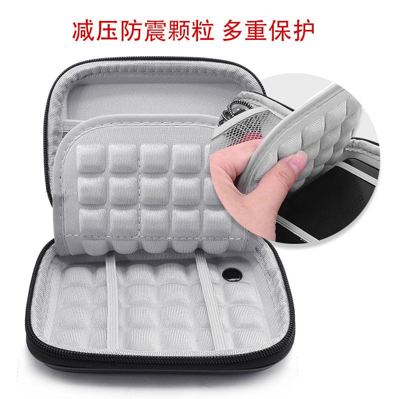 Household Portable Storage Bags Black Hard Nylon Carry Bag Compartments Case Cover for 2.5" HDD Hard Disk Convenience Tools