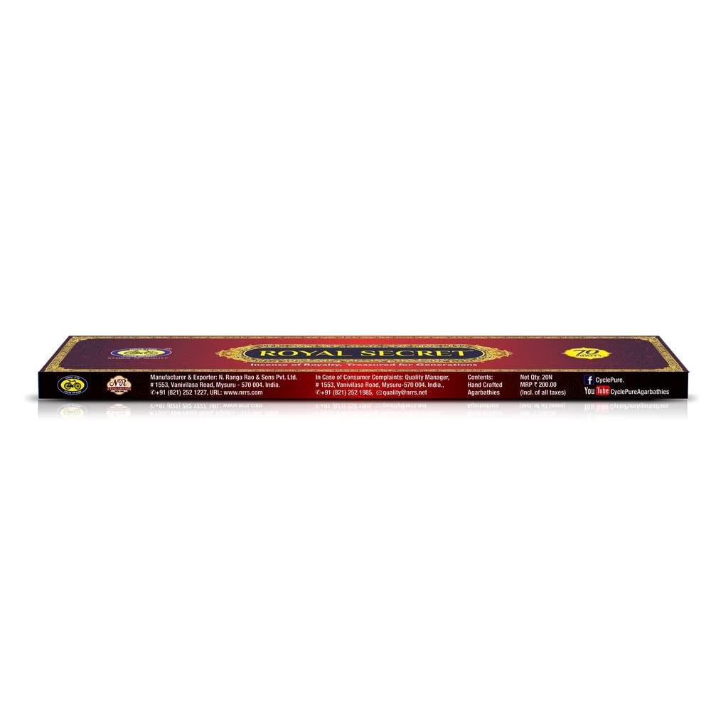 Cycle Royal Secret Premium Masala Agarbatti Incense Sticks for Festivals Special Occasions 20 Sticks X Pack of 2