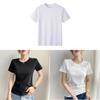 Basic Cotton T Shirt For Women With Short Sleeves And Round Neck For Casual Summer Wear