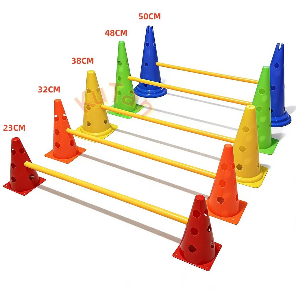Multi-Functional Football Training Cones 23-50cm with Holes - Versatile Marker Obstacle Poles