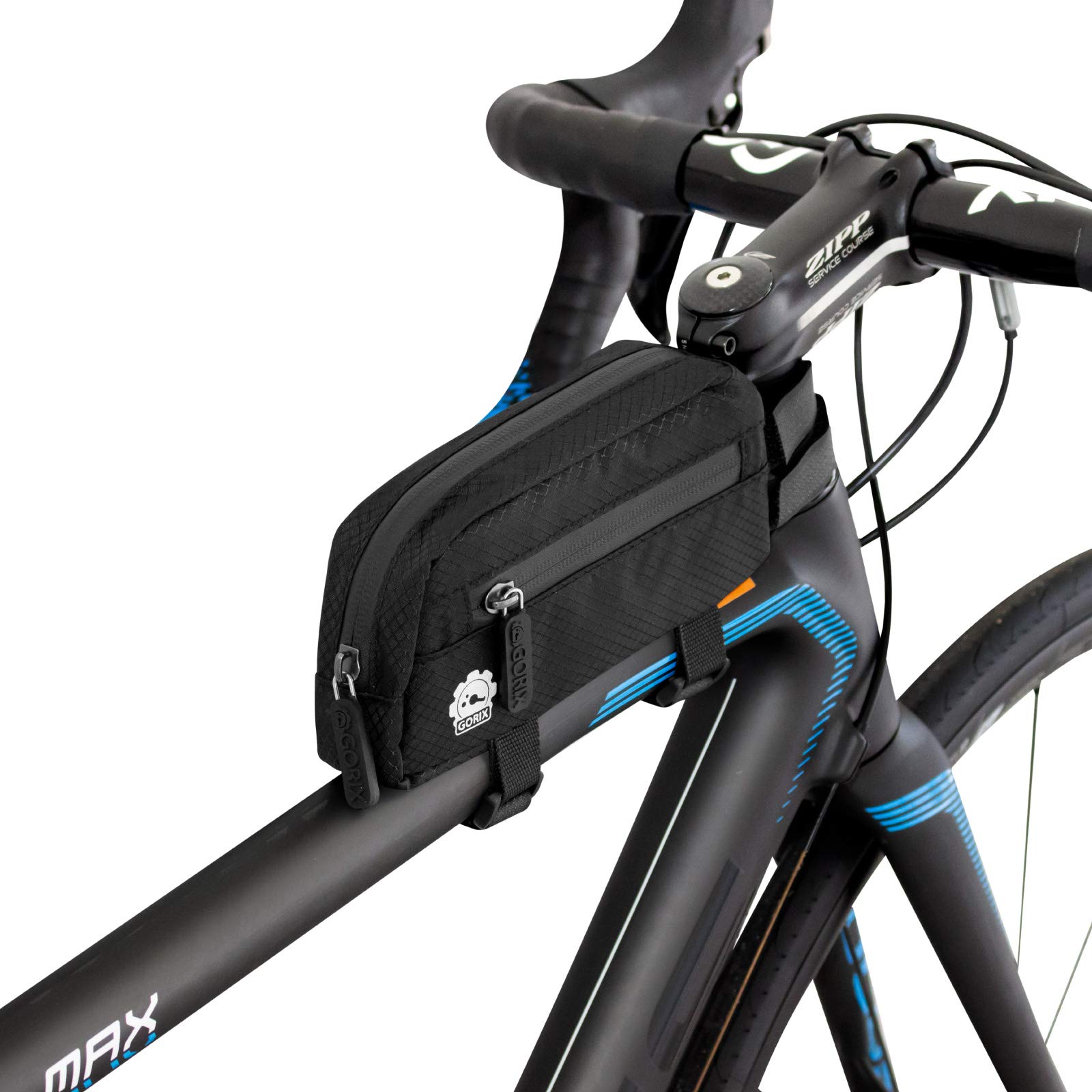 

GORIX Top Tube Bag, Bicycle Frame Bag, Road Bike (B14) (Black)