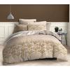 3-Piece Reversible Duvet Cover Set 260 X 240 Cm King Size "Luna Beige" Pure Cotton