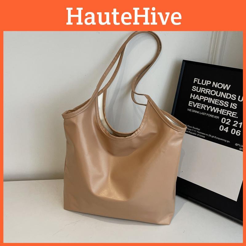 Modern Capacity Large Womens Tote Bag Cozy Pu Handbag Available In Black Brown And Khaki