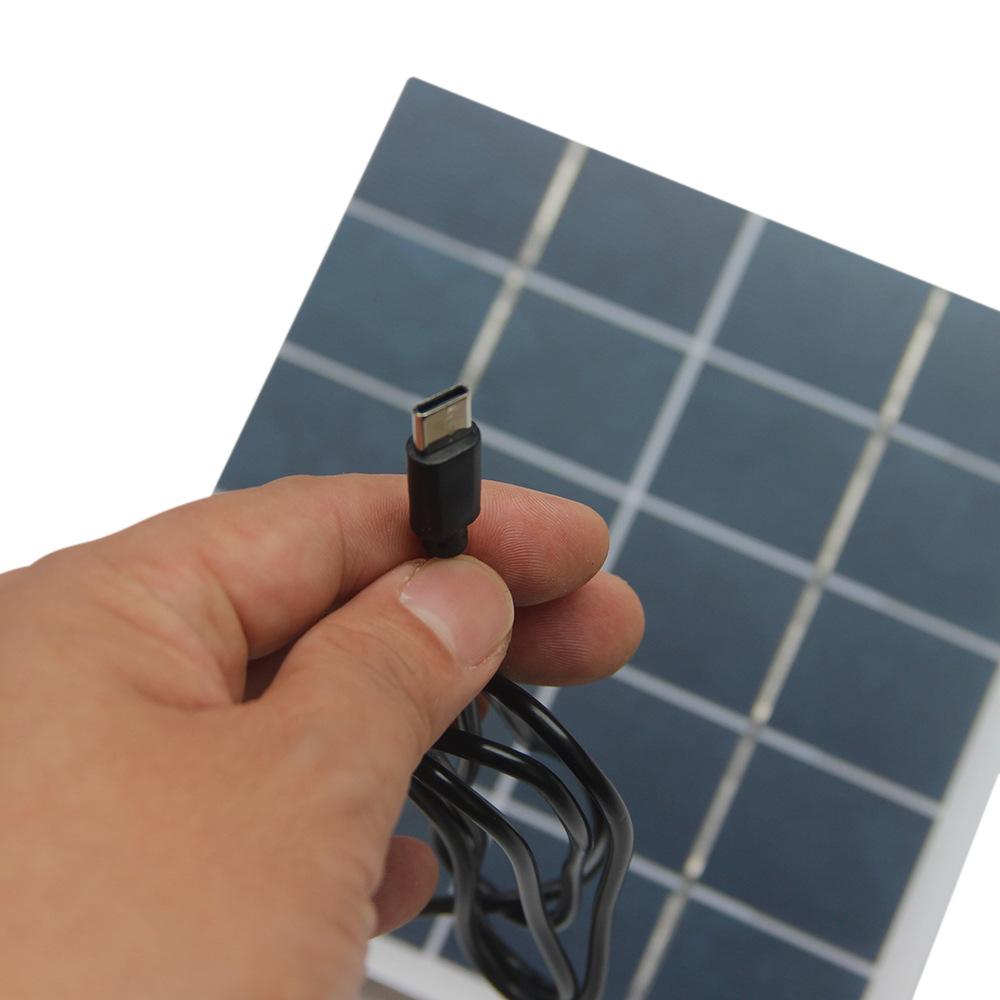 4W 5V Solar Panel Charger for Phones/Security Cameras Type-C Plug Portable Solar Panel