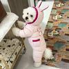Warm Winter Dog Rompers,4 Legs Thicken Puppy Overalls, Dogs Down Jacket For Small Medium Breeds,Cute Bunny Design With Pockets