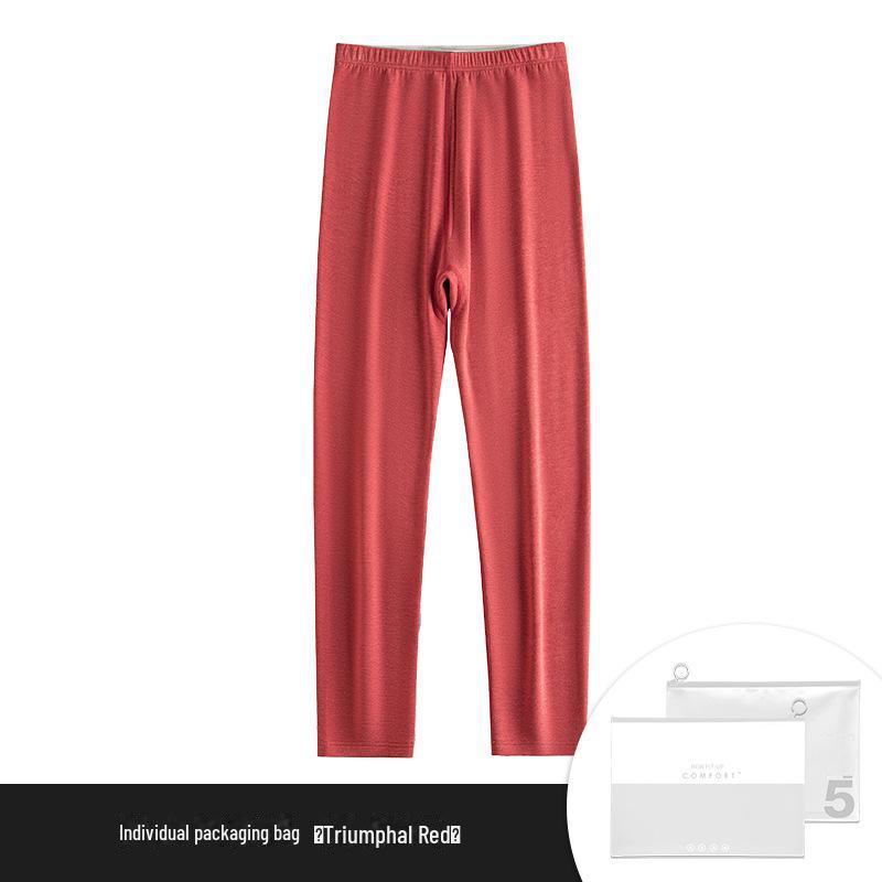 

Теплые бесшовные леггинсы из шерсти и смесового шелка для женщин - утолщенные, однотонные, осень/зима M