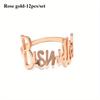 12Pcs Bismillah Napkin Rings Gold Alloy Letter Napkin Holder Muslim Islamic Ramadan Kareem Party Decor Eid Mubarak Gifts