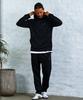 Combat Genuine Jersey Tracksuit Setup Top and Bottom Set Unisex [Adidas Sports] TR-74 Men's (XL, Black/Black)
