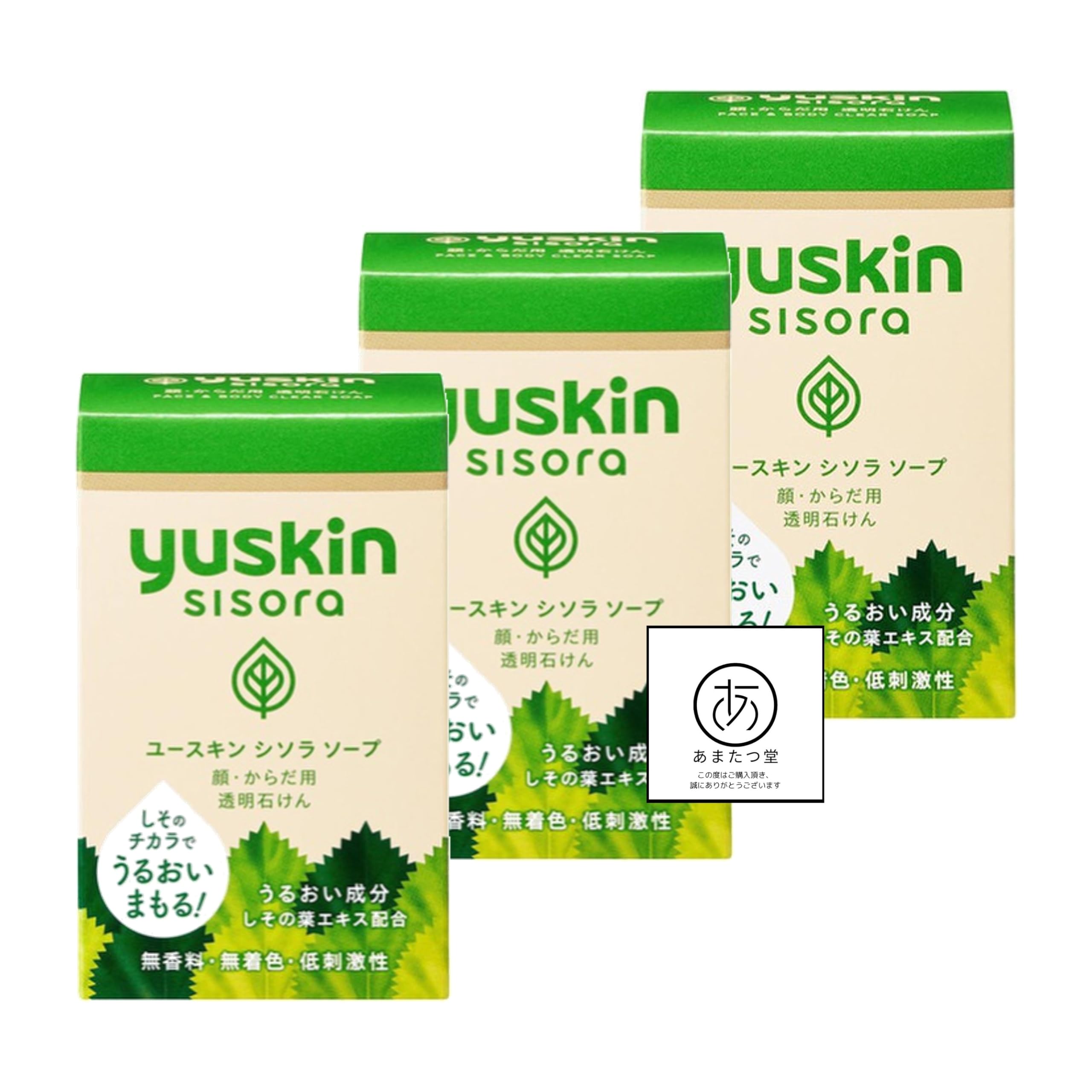 

Yuskin Shisora Soap Прозрачное мыло для лица и тела 90 г x 3 шт. набор