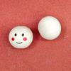 100pcs Wood Balls with Hole 20mm Smiling Face Head Ball Natural Wood Craft Bead for DIY Jewelry Making Macrames Handmade