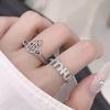 Niche Design, Sparkling Diamond, Saturn Letter Ring, Light Luxury, High-End Index Finger Opening Ring, Personality Fashion