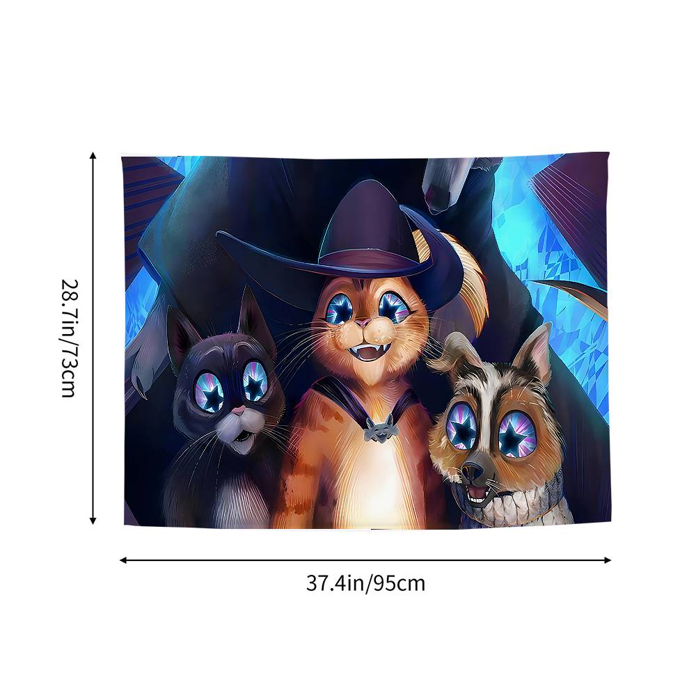 PPuss In BBoots The Last Wish Tapestry Customizable Tapestries Of Various Styleswall Celebrity Photo Printingwall Hangings