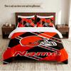 Cleveland Browns Personalized Custom Name 3‑Piece Bedding Set Soft Duvet Cover Set For Bedroom Home Decor