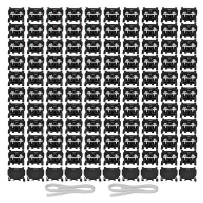 100Pcs Barrier Terminal Strip Block DIN Rail 1 Layer Copper Base Screw Connector 600V 45A TBR‑45