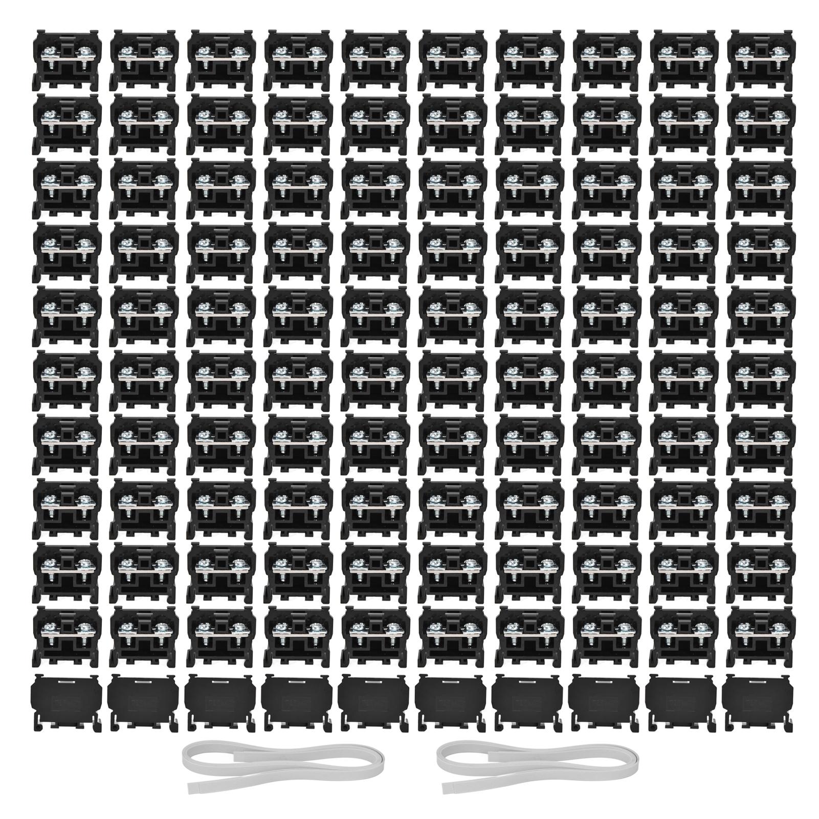 

100 шт. Блок клемної колодки, DIN-рейка, 1-шаровий гвинтовий з’єднувач з мідною основою, 600 В 45 A TBR‑45