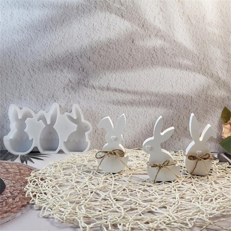 Silicone Eggs Rabbits Mould for Craft Projects Festival Decoration and Home Garden Ornament