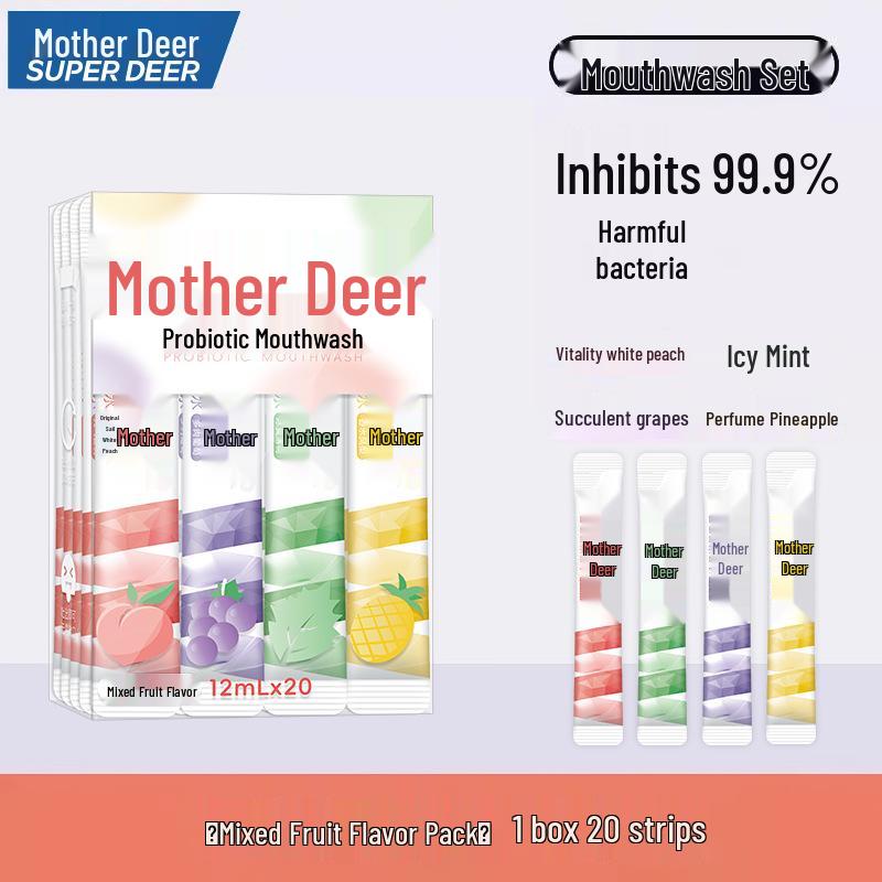 Fawn Mom Probiotic Mixed Flavor Disposable Mouthwash Strips