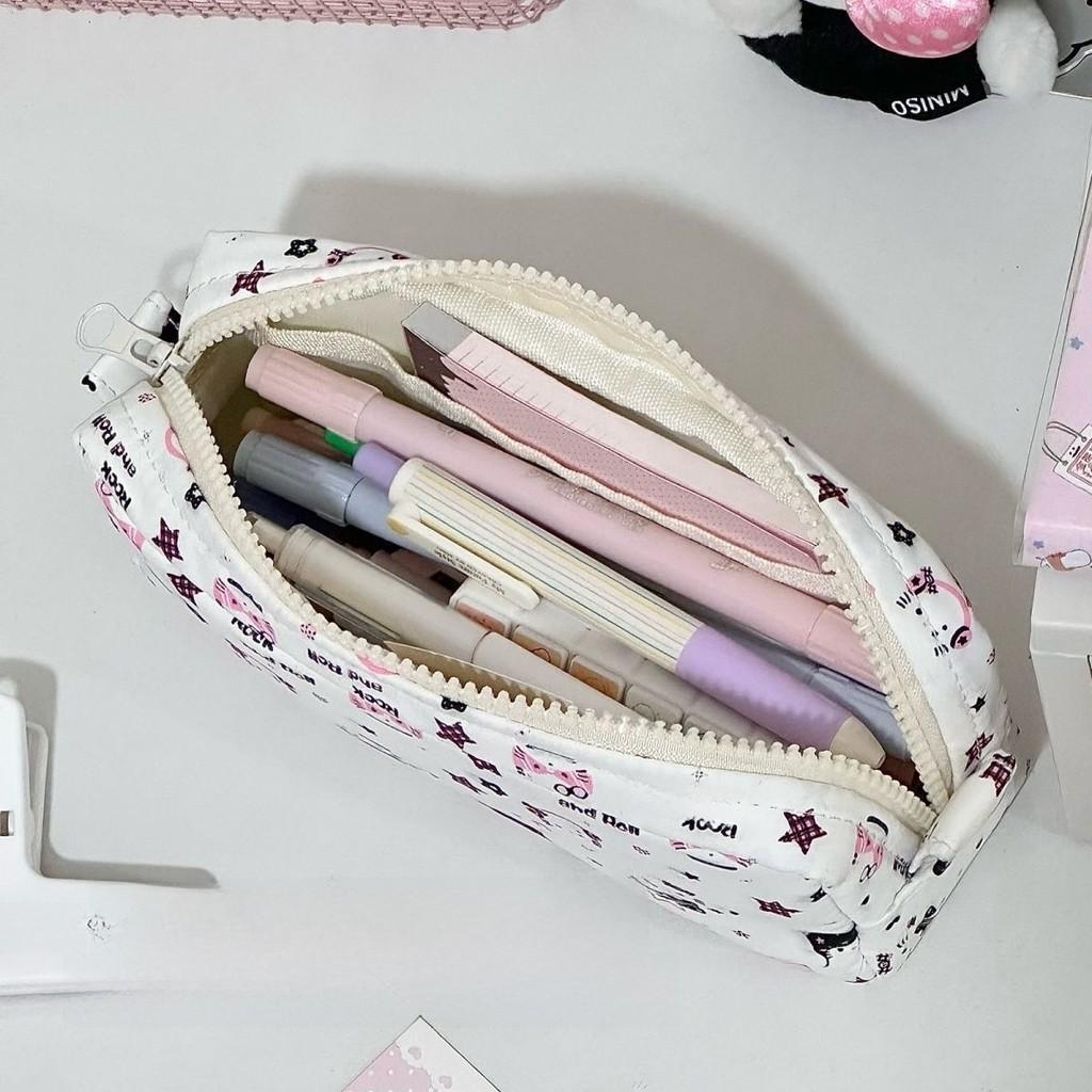 Hellokitty Canvas Pencil Case With Large Capacity For School And Office Use