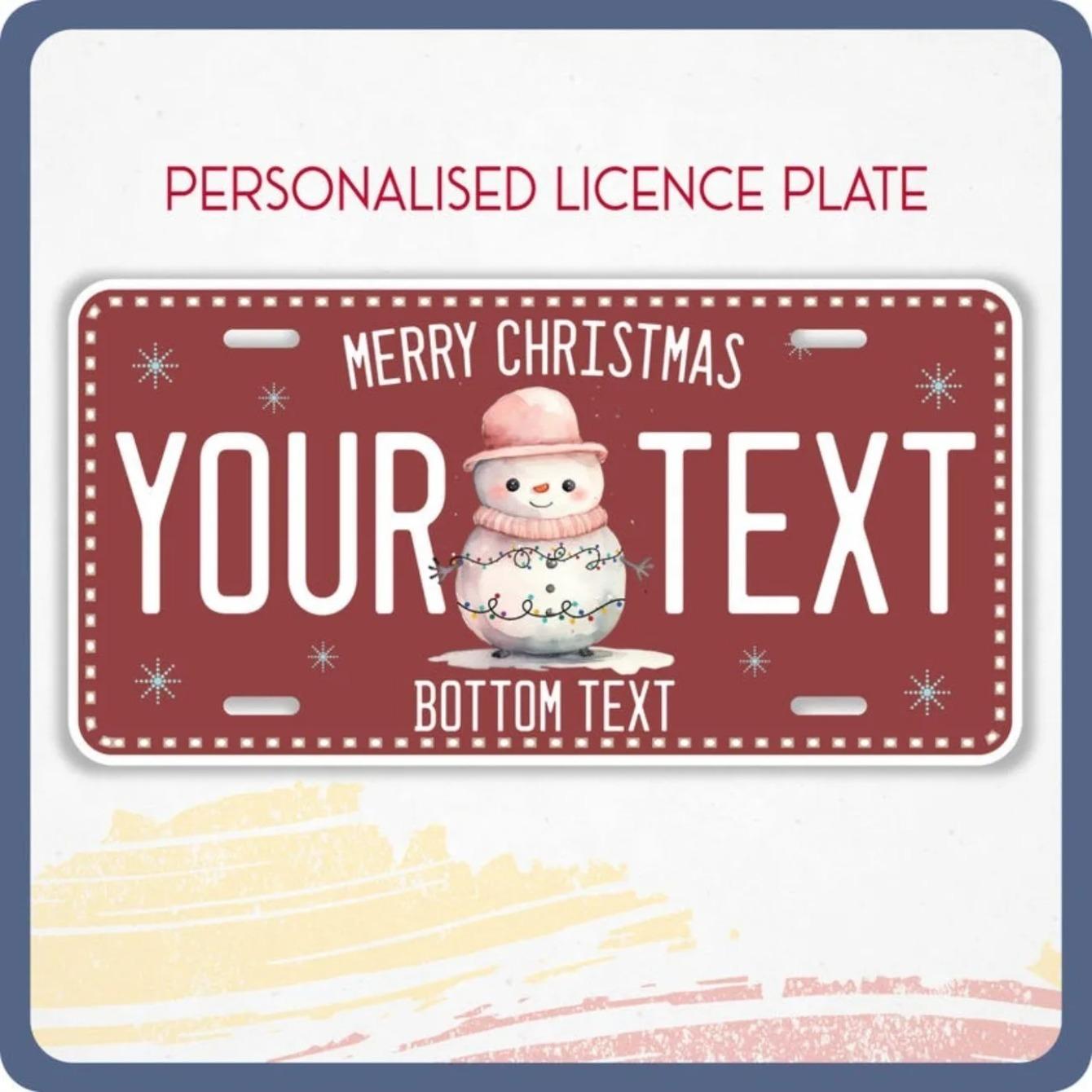 Personalized Christmas Tin Sign Custom Winter Wall Art Xmas Ornament белый