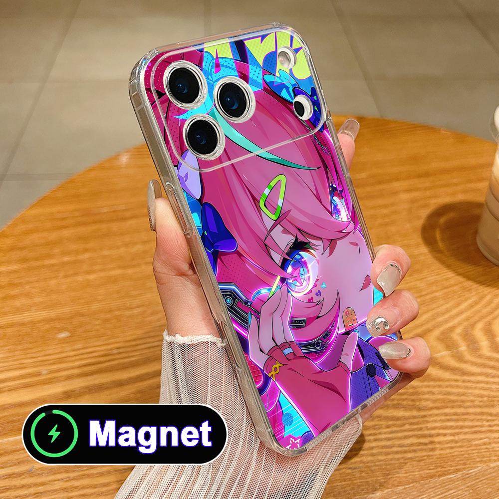 Zenless Zone Zero Aria Clear TPU Magsafe Mobile Phone Case for iPhone 17 16 15 14 13 12 11 Air Pro Max Plus Mini Colorful Cover