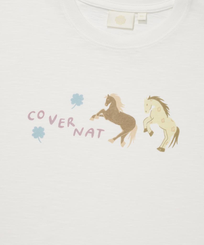 COVERNAT WOMAN Twin Pony T-Shirt White