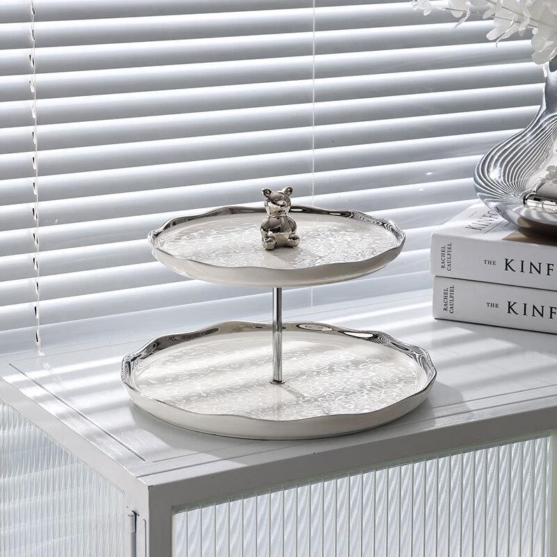 Qianxing Ceramic Bear Dessert Display Stand