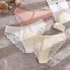 Calzoncillos de mujer cintura baja encaje sin costuras Color sólido elástico fino buena transpirabilidad absorbe la humedad elástico