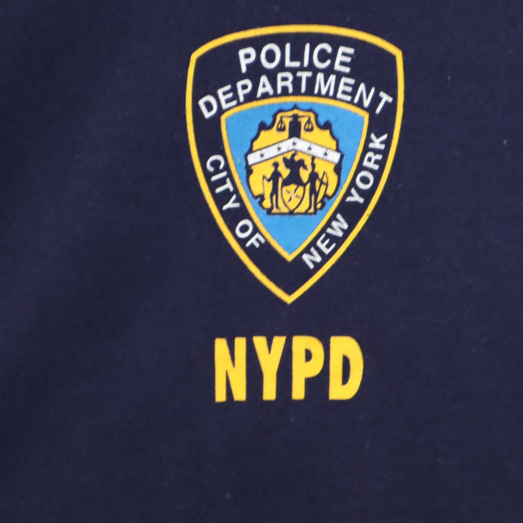 Delta NYPD New York City Police Print Short Sleeve T-shirt M Navy Men's Used