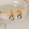  New Geometric Circle Stainless Steel Gold Silver Mix Color Matching Earrings Waterproof 18K Gold Plated Party Jewelry