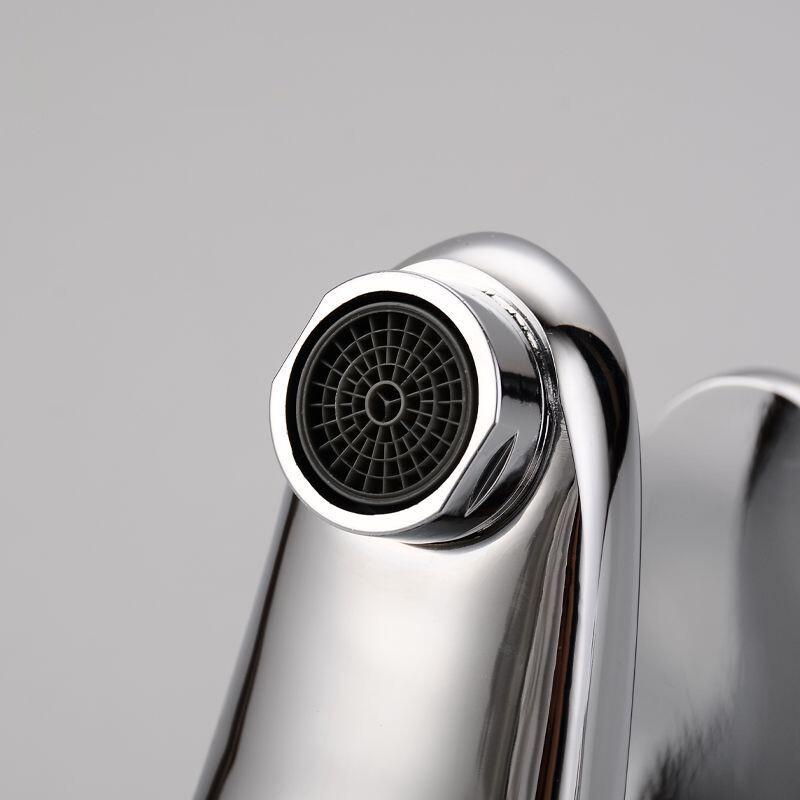 Brass Double-Hole Hot & Cold Washbasin Faucet