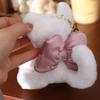PP Cotton Bow Cat Plush Keychain Soft Stuffed Doll Keychain Kitty Keyring Doll  Backpack Decor