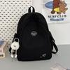 Simple Pure Color Student Backpack With Padded Shoulder Straps For Girls