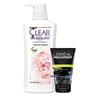 Set Șampon Clar Sakura pentru Îngrijirea Scalpului și Gel de Curățare cu Cărbune pentru Bărbați