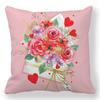 Creative Valentine's Day Happy Letters Digital printing short plush pillow covers for car sofa office cushion cover home goods