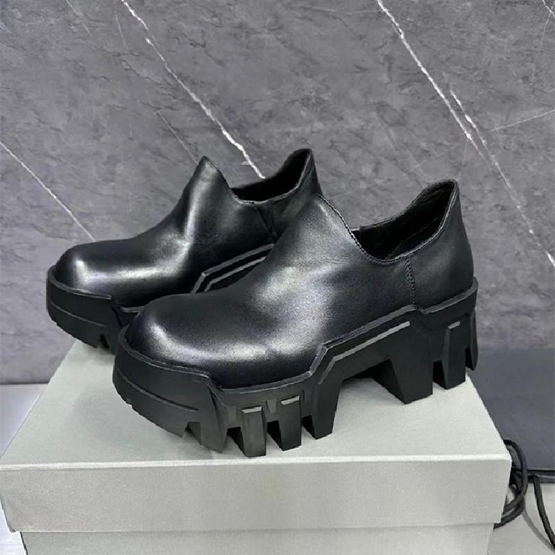 Fashion New Design Casual Shoes Leather Derby Shoes Thick Sole Heightening Women Shoes Business Office Designer Shoes