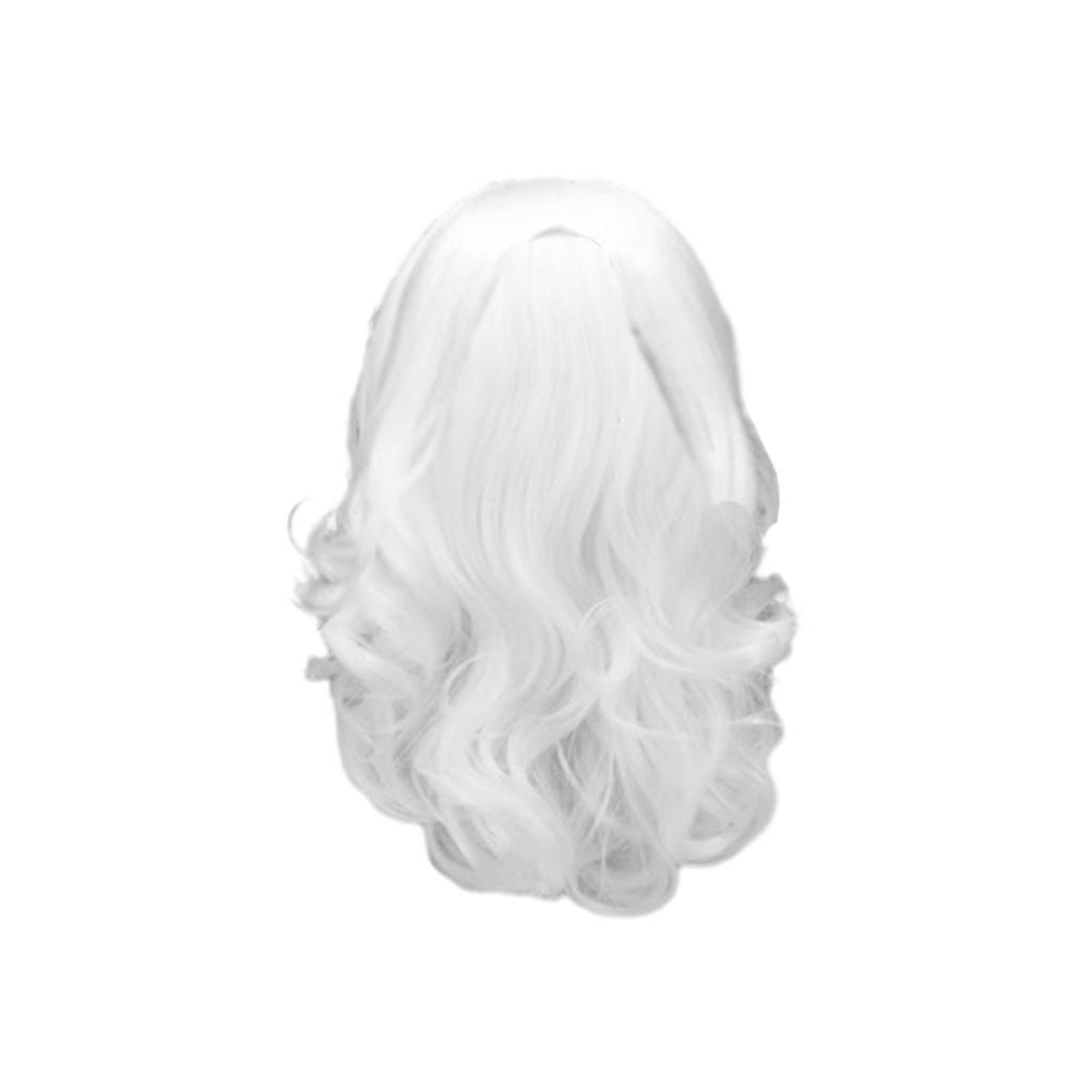 Santa Claus Wig And Beard Cosplay Christmas White Curly Hair for Stage