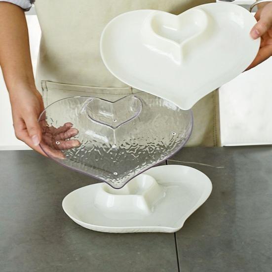 Chip and Dip Serving Set Divided Serving Platter Sushi Plates with Sauce Section Cheeses Serving Tray for Dumpling Appetizer Taco Sushi