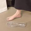 Koreanische Kristall-Gelee-Flats - Damen Transparent Hohl Quadratische Zehenpartie Sommer-Schuhe