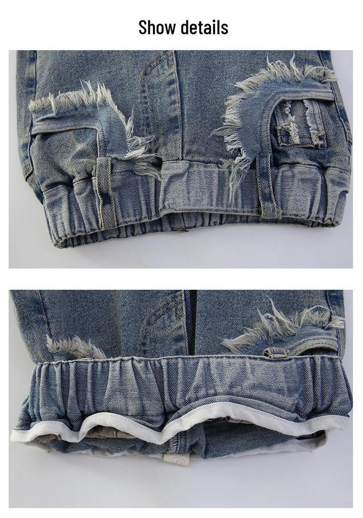 Girls' Autumn Bell Bottom Jeans - Fashionable, Stretchy Pants for Medium and Large Children 2026