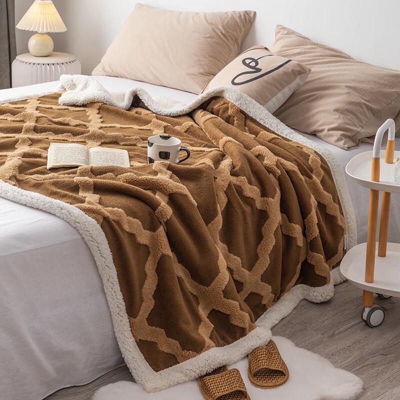 

OEING Diamond Grid Flannel Blanket 200x230
