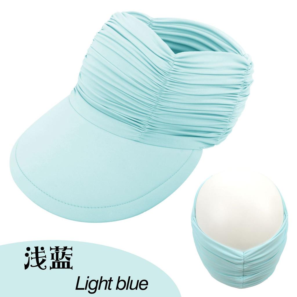 Women'S Sun Hat Women'S Uv Protection Ice-Feeling Material Large Brim Outdoor Sports Empty Top Hat