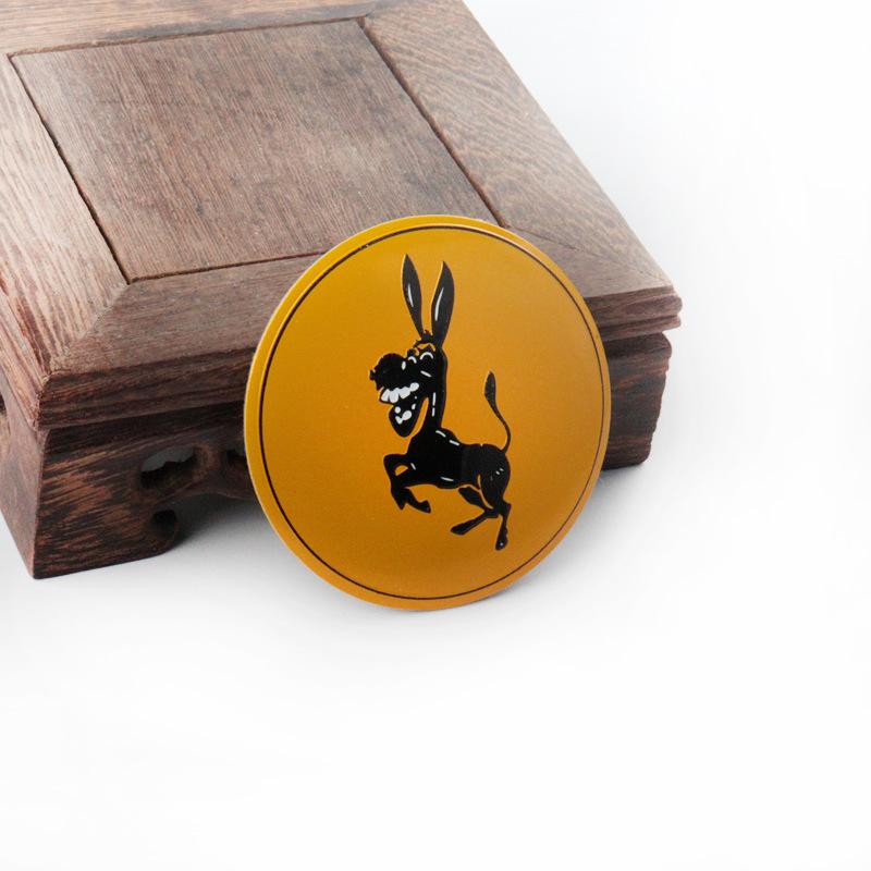 4Pcs 56mm/65mm For Ferrari Horse Donkey Ferrari Donkey Badge Emblem Car Wheel Hub Center Caps Rim Cover Stickers Accessories JG4