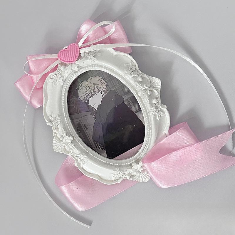 Vintage Photo Frame Card Holder with Cute Bow Knot 3 Inch Kpop Idol Photocard Sleeves Kawaii Card Binder European Style 2025 New
