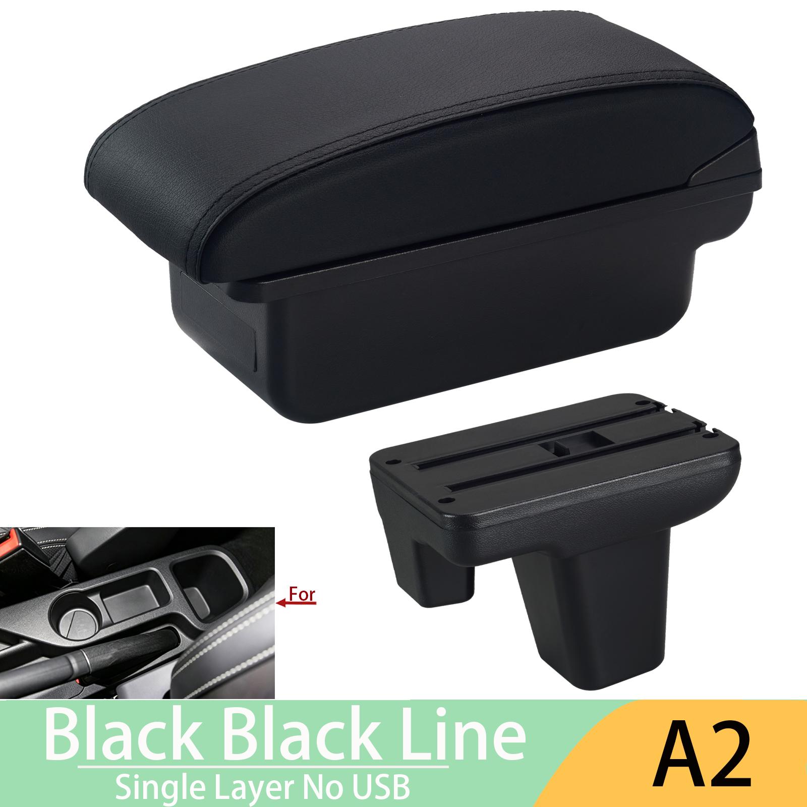 For MG3 armrest box For new MG3 car armrest box central storage box Interior modification charging car supplies right driver A2 Black Line No USB