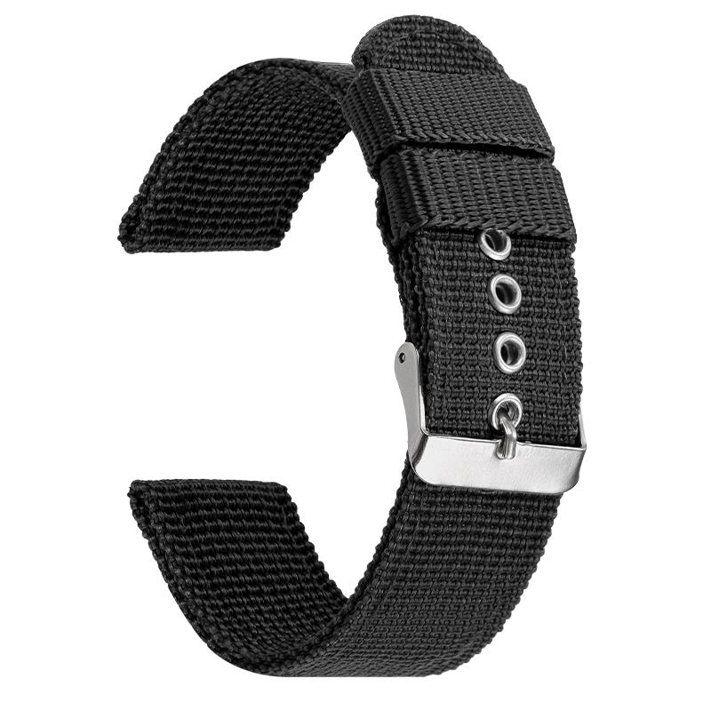 Geripptes Nylon Uhrenarmband für Militär Canvas Stoff Sportarmband 18mm 20mm 22mm Ersatz Uhrenarmband Herren Damen Armband