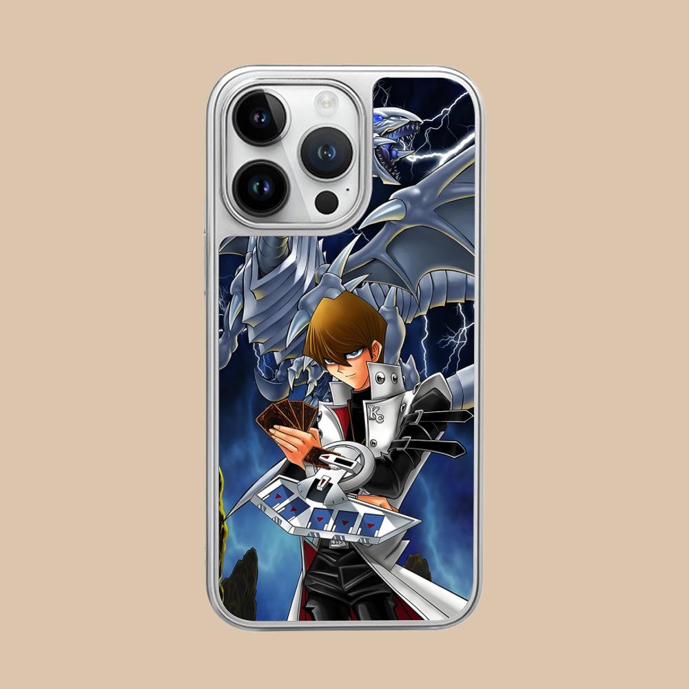 Yugioh Seto Kaiba Phone Case for iPhone 17 16 15 14 13 12 11 Air Pro Max Plus Electroplated Silver Cover
