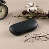 Retro Wave Edge PU Leather Glasses Case - Hard, Textured Protection for Myopia Frames & Sunglasses