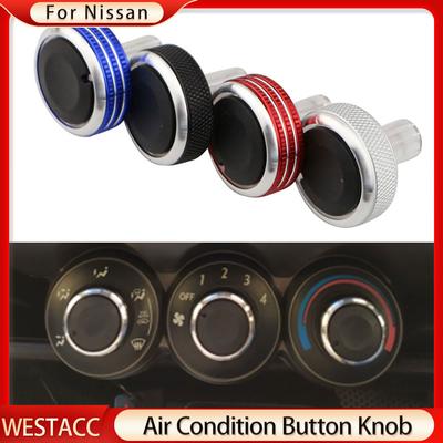 Car A/C Air Conditioning Knob Heat Control Switch Button Knob for Honda Old Fit 2002 - 2010 AC Knobs Aluminum Alloy