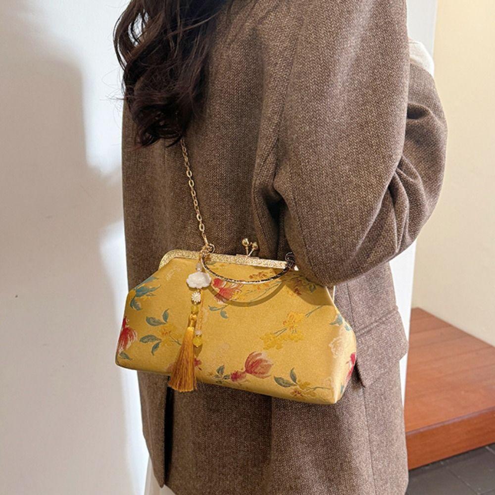 Cheongsam Accessories Chinese Style Handbag Elegant Wrist Bag Trendy Hanfu Clutch Bag  Women